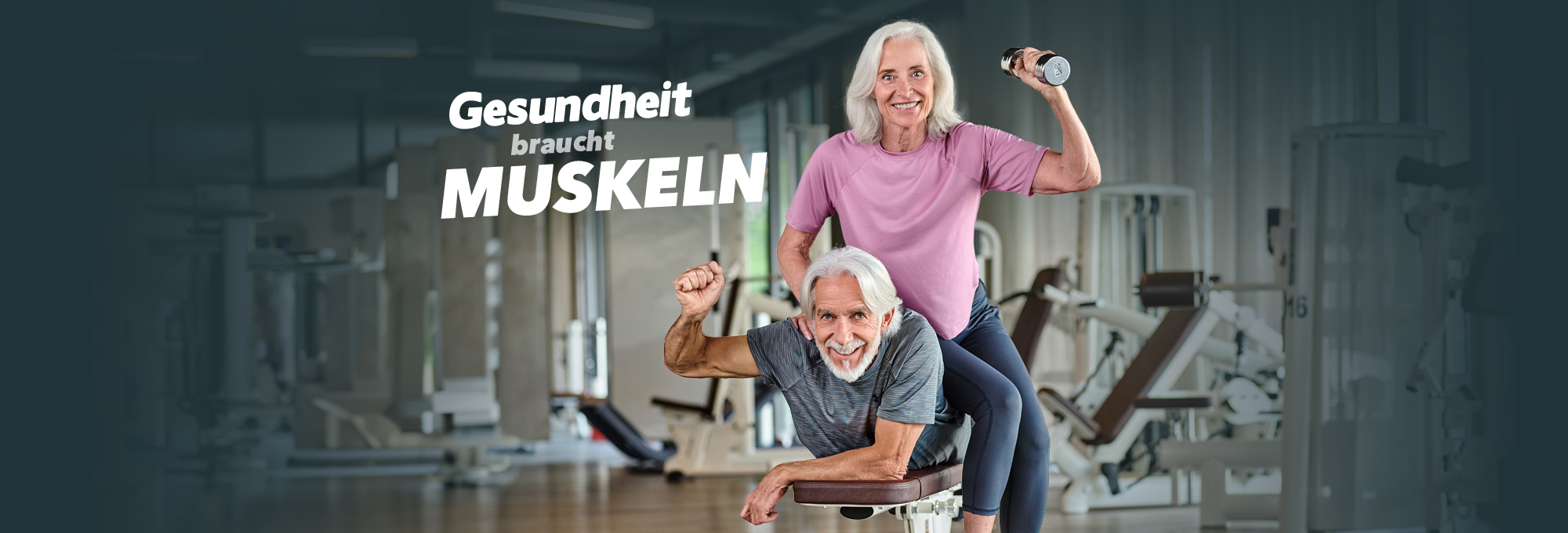 Gesundheit braucht Muskeln Älteres Paar